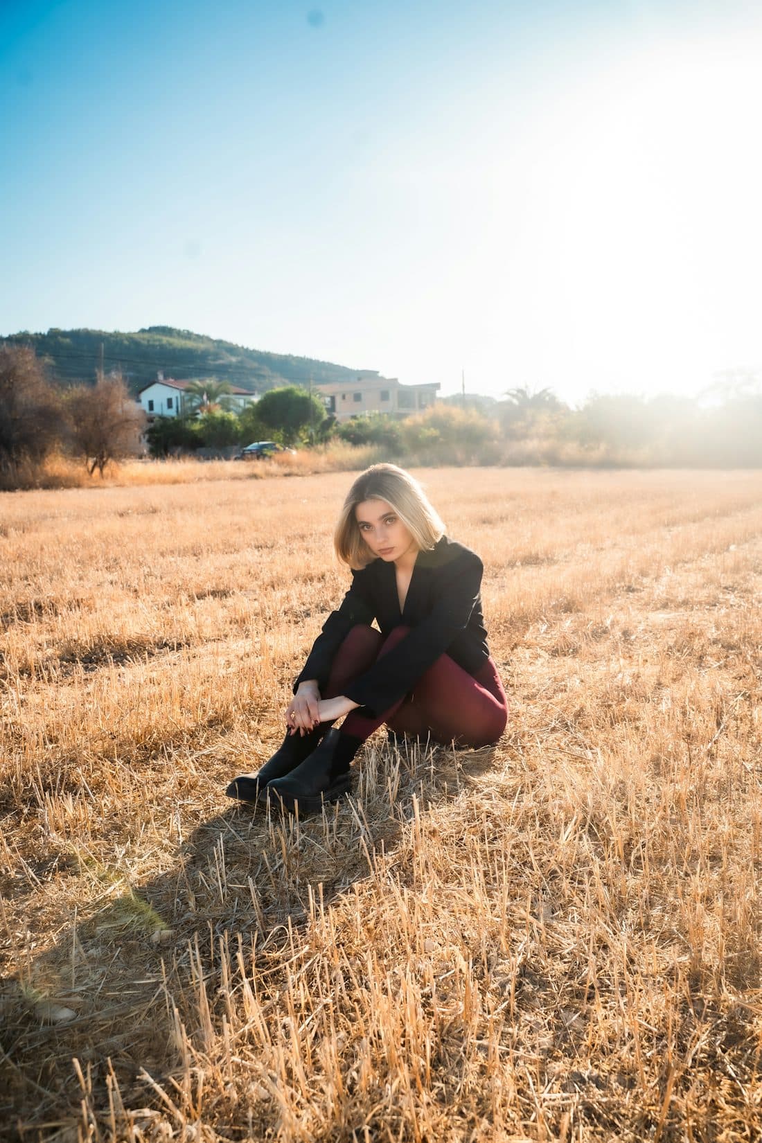 Founder portrait seated at sunset